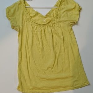 Ann Taylor Loft medium lime green tee